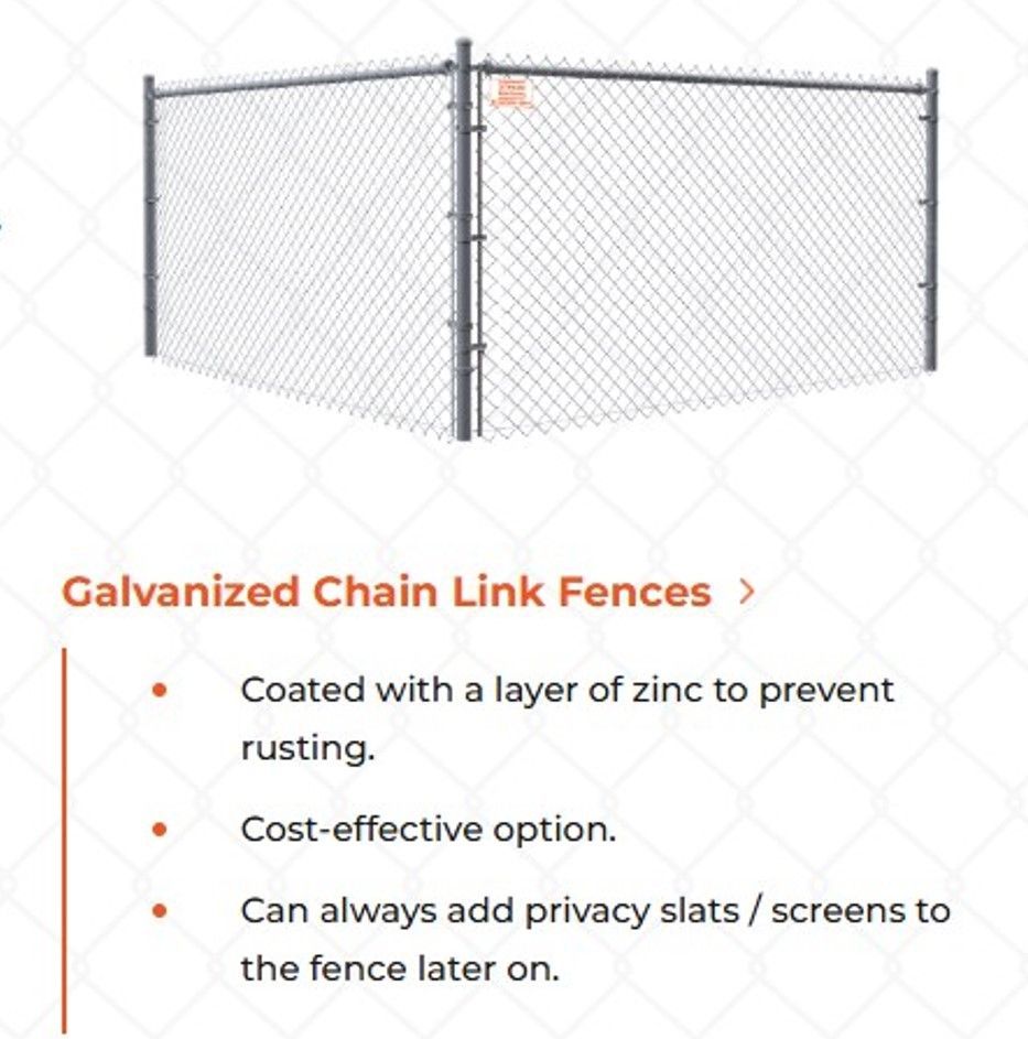 metal fence - Galvanized Chain Link Fence style