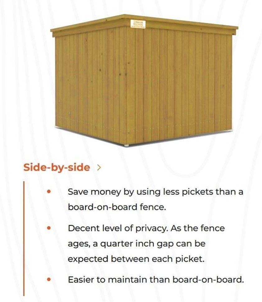 privacy fence - Side-by-side style